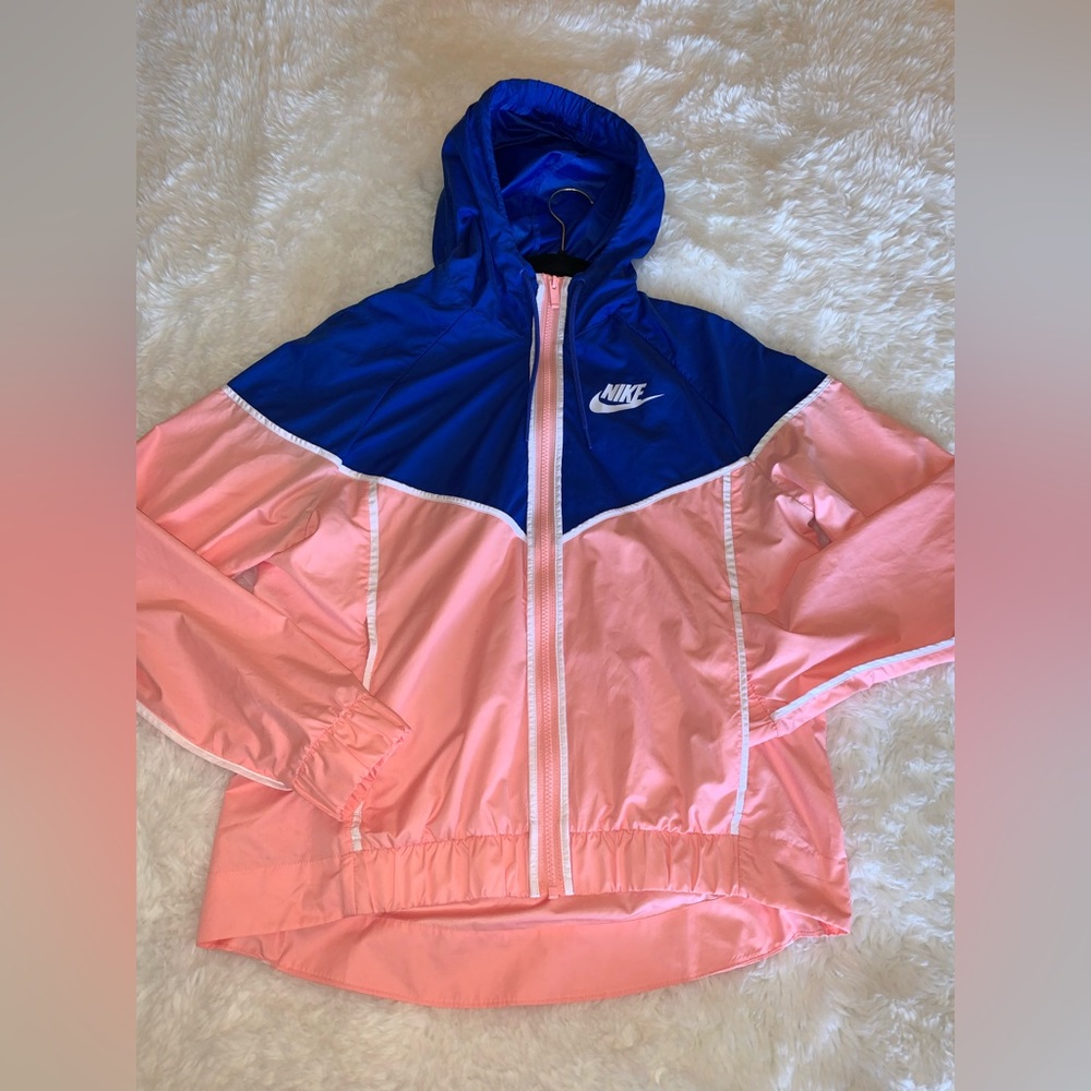 Nike Windbreaker Womens  Jacket  (Pink & Blue) Size Medium! (95)10